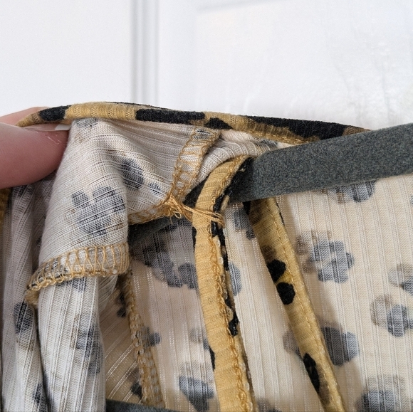 NWT Nordstrom BP Crop Ribbed Beige Leopard Print Cardigan and Cami Set Size Med - Picture 8 of 9